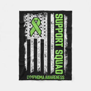 Non-hodgkin Lymphoma Support Squad Lymphoma Cancer Fleece Blanket
