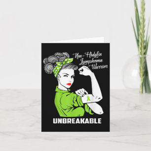 Non-hodgkin Lymphoma Warrior Unbreakable Awareness Card