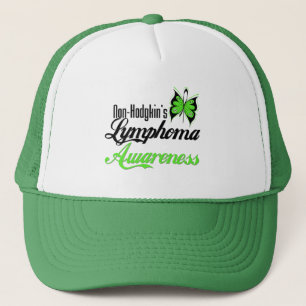 Non Hodgkins Lymphoma Awareness Butterfly Trucker Hat