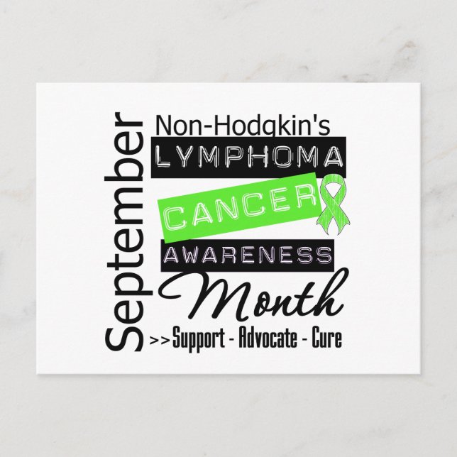 Non Hodgkin's Lymphoma AWARENESS Month Postcard (Front)
