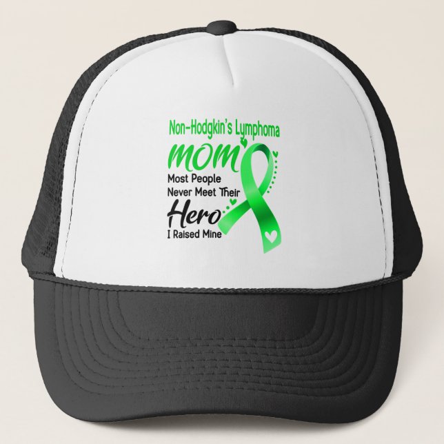 Non-Hodgkin's Lymphoma Awareness Month Ribbon Gift Trucker Hat (Front)