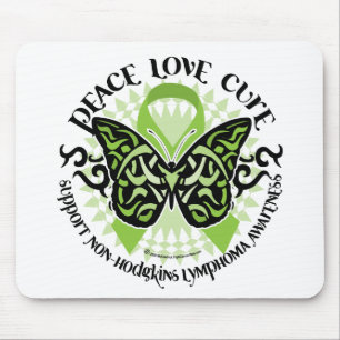 Non-Hodgkins Lymphoma Butterfly Tribal Mouse Pad