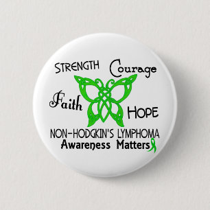 Non-Hodgkins Lymphoma Celtic Butterfly 3 6 Cm Round Badge