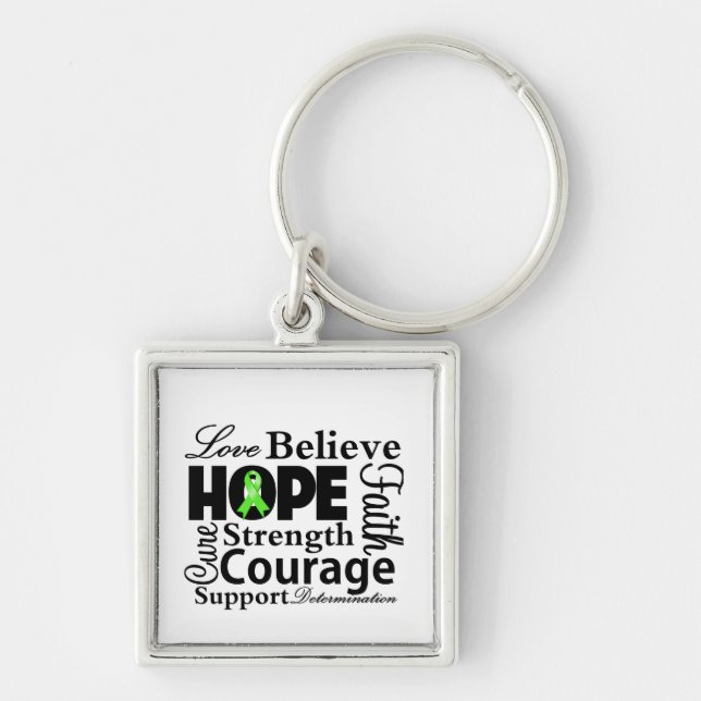 Non-Hodgkins Lymphoma Collage of Hope Key Ring (Front)