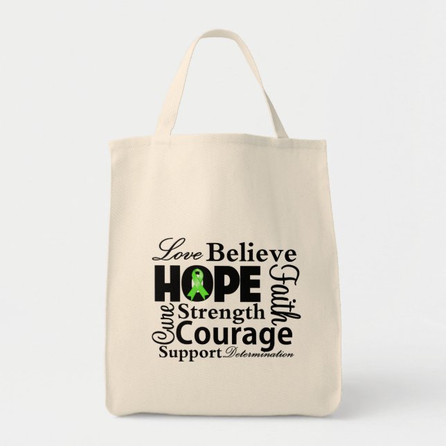 Non-Hodgkins Lymphoma Collage of Hope Tote Bag (Front)