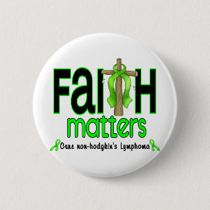 Non-Hodgkins Lymphoma Faith Matters Cross 1 6 Cm Round Badge