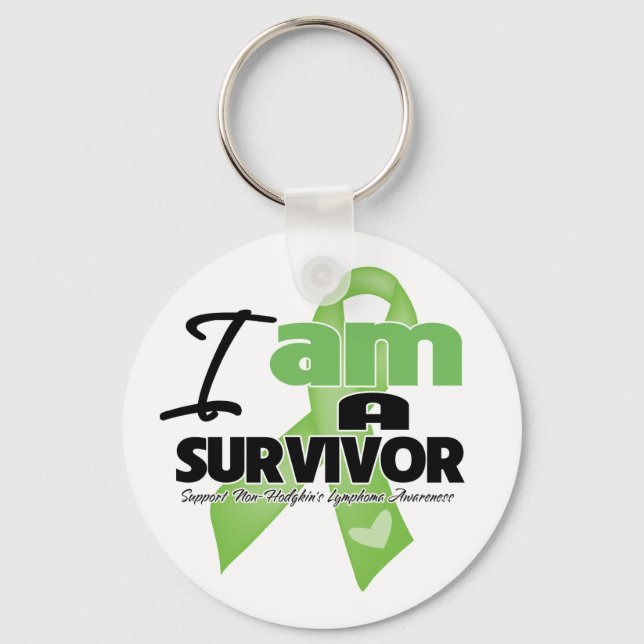 Non-Hodgkins Lymphoma - I am a Survivor Key Ring (Front)