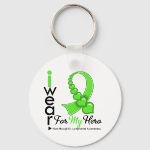 Non Hodgkin's Lymphoma I Wear Lime Green HERO Key Ring