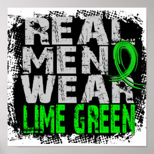 Non-Hodgkin's Lymphoma Real Men Wear Lime Green Poster