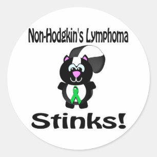 Non-Hodgkins Lymphoma Stinks Skunk Awareness Classic Round Sticker