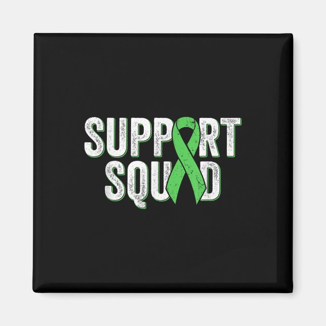 Non-hodgkins Lymphoma Support Squad - Lime Green A Magnet (Front)