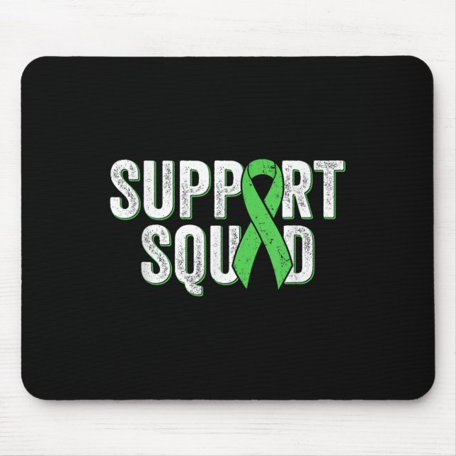Non-hodgkins Lymphoma Support Squad - Lime Green A Mouse Pad (Front)