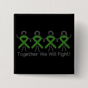Non-Hodgkins Lymphoma Together We Will Fight 15 Cm Square Badge