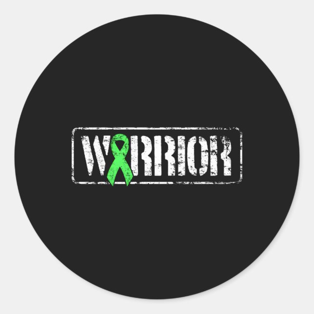 Non-Hodgkins Lymphoma Warrior Military-Style Aware Classic Round Sticker (Front)
