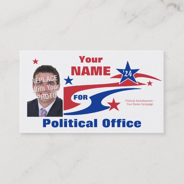 Non-Partisan Political Election Campaign Business Card (Front)