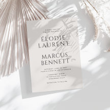 Non Photo Bold Names Modern Beige wedding
