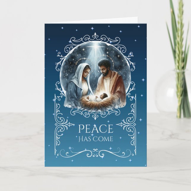 Non-Photo Christmas Holiday Card African-American (Front)