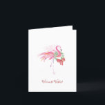 Non Photo Florida Beach Christmas Cards<br><div class="desc">This non-photo Florida beach Christmas card features a watercolor pink flamingo with wreath and bow in shades of tropical pinkmas colours on a crisp white background. The words "warmest wishes" are set in a modern brush script typography. The inside is blank for your custom greeting. Personalise the words to read...</div>