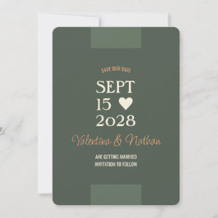 Non-Photo Simple and Elegant   Save The Date