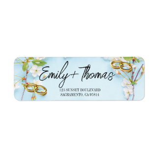 non photo wedding return address label