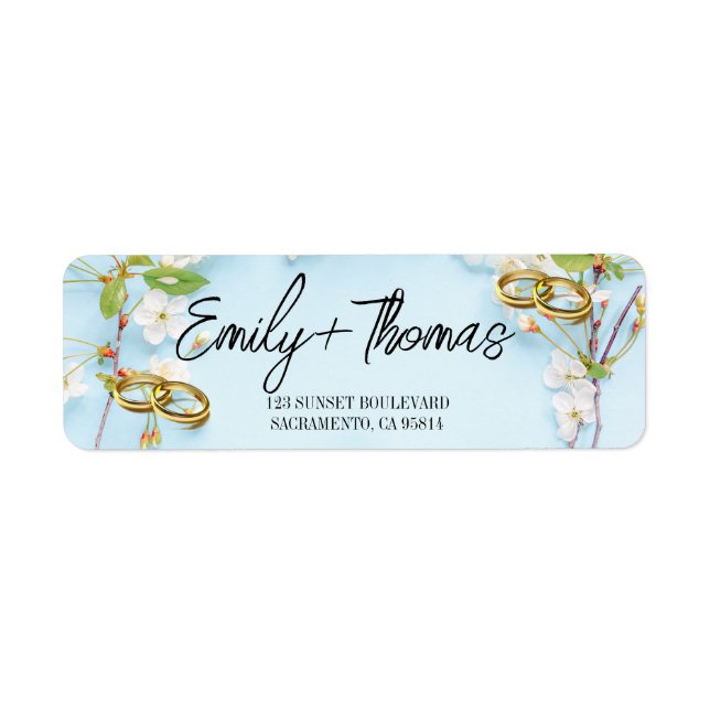non photo wedding return address label (Front)