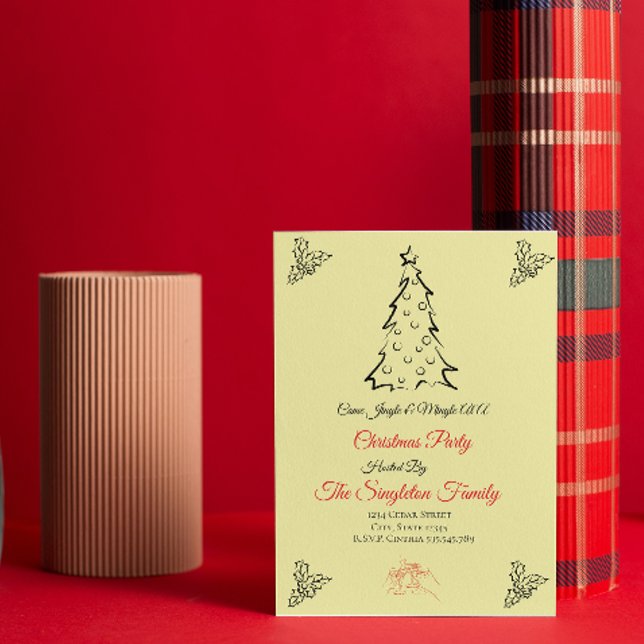 Non photo whimsical christmas invitation (Creator Uploaded)