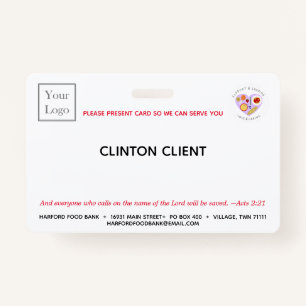 Non Profit Charity Client ID Card ID Badge