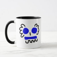 Non Scary Blue Skull Mug