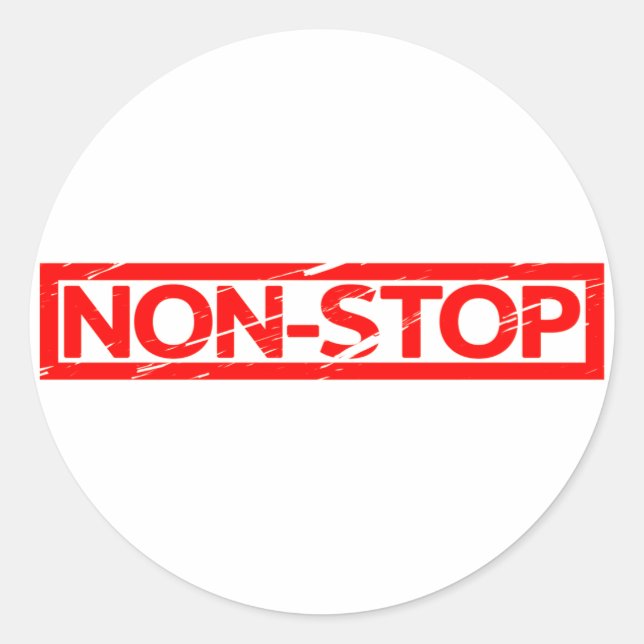 Non-stop Stamp Classic Round Sticker (Front)