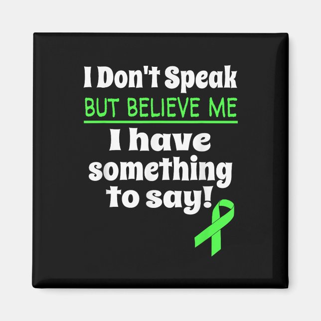 Non-verbal Awareness Cerebral Palsy Brain Damage Magnet (Front)