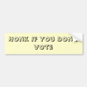 Non-Voter Bumper Sticker (Noisy Version)
