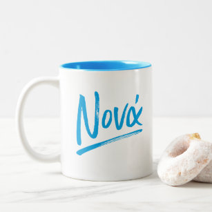Nona Greek Godmother blue Two-Tone Coffee Mug