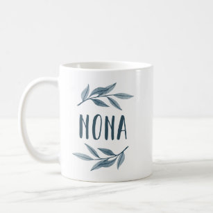 Nona Greek Godmother mug with leaves