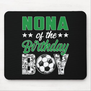 Nona Of The Birthday Boy Soccer Family Matching Mouse Pad