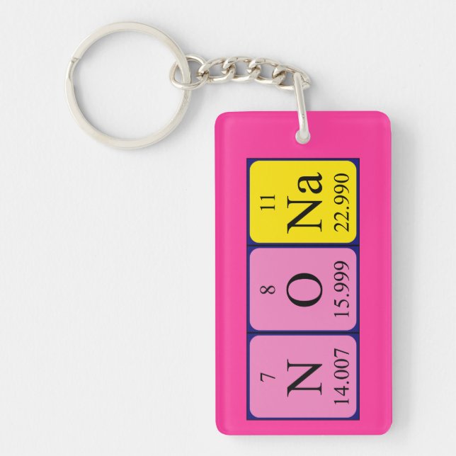 Nona periodic table name keyring (Front)