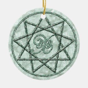Nonagram in Stone Ceramic Tree Decoration