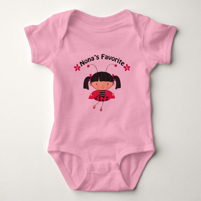 Nonas Favourite Girls Gift Baby Bodysuit (Front)