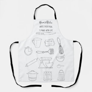 Nona's  Kitchen Cooking Baking Monogram  Apron