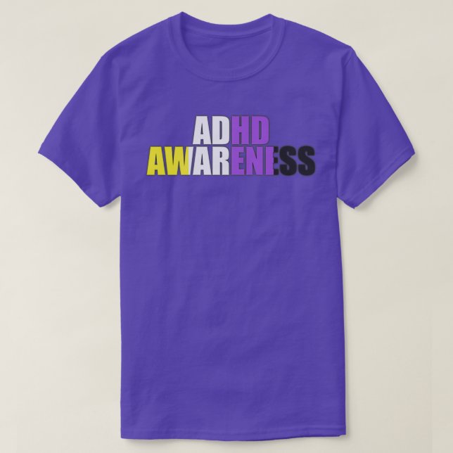 Nonbinary ADHD Awareness Classic TShirt (Design Front)