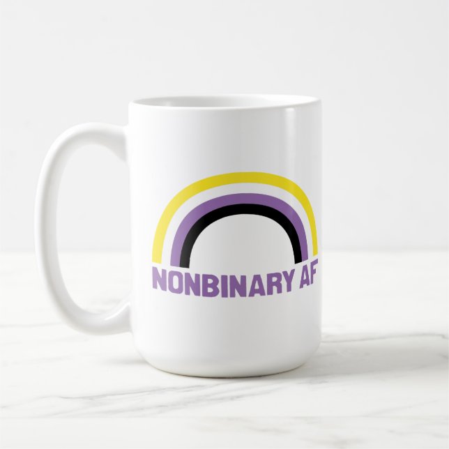 Nonbinary AF Coffee Mug (Left)
