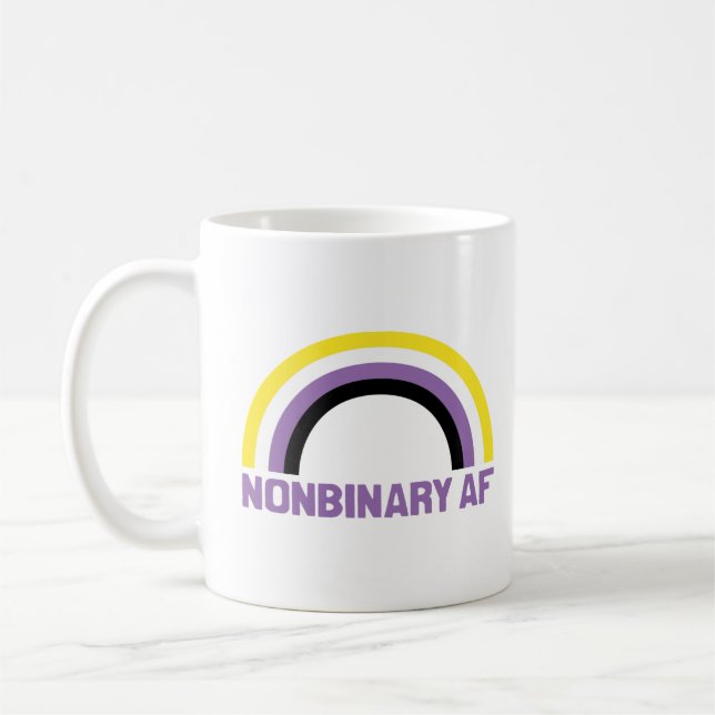 Nonbinary AF Coffee Mug (Left)