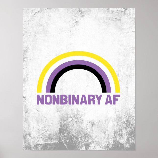Nonbinary AF Poster (Front)