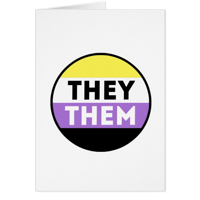 Nonbinary Button Pronouns - They Them (Front)