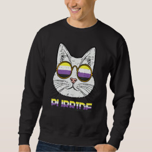 Nonbinary Cat Purride Non Binary Pride Lgbtq Men W Sweatshirt