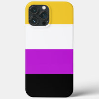 Nonbinary colours Flag Case-Mate iPhone Case