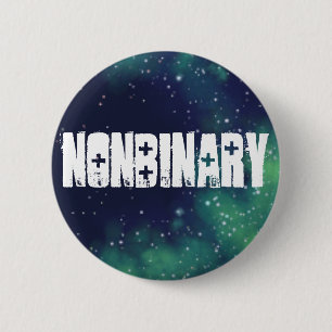 Nonbinary Customisable Galaxy Identity 6 Cm Round Badge