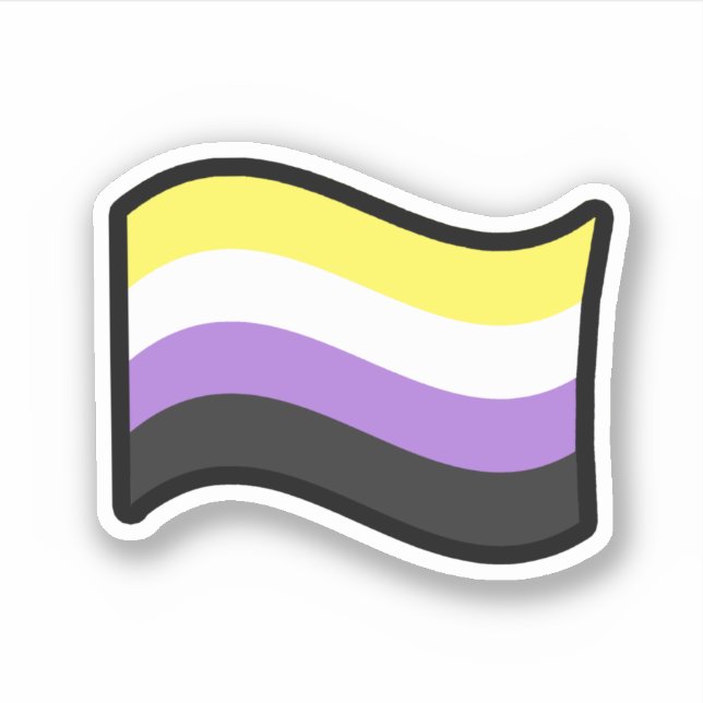 Nonbinary Cute Flag Sticker (Front)