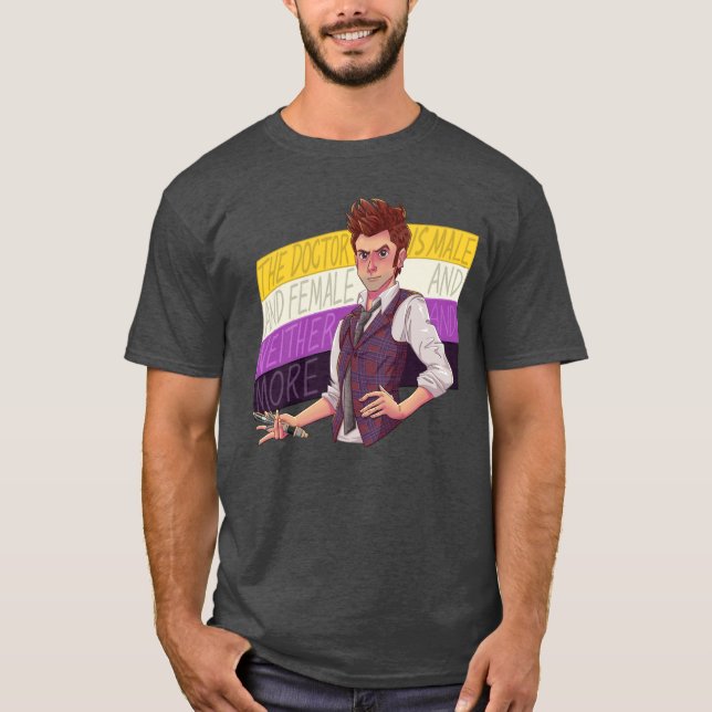 Nonbinary Doctor Who Fourteenth Doctor funny T-Shirt (Front)