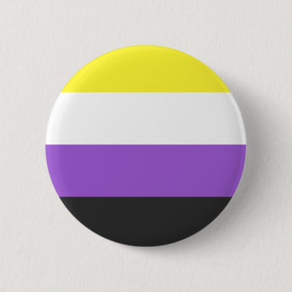 nonBinary flag 6 Cm Round Badge