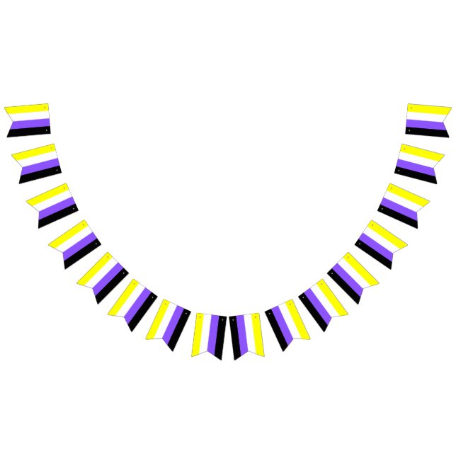 Nonbinary Flag Bunting Banner LGBT Party (All)